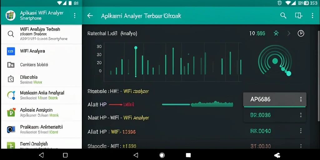 Antarmuka AP686 menampilkan analisis WiFi yang jelas dan informatif.