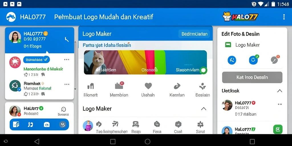 Antarmuka HALO777 yang intuitif untuk desain logo yang efisien.