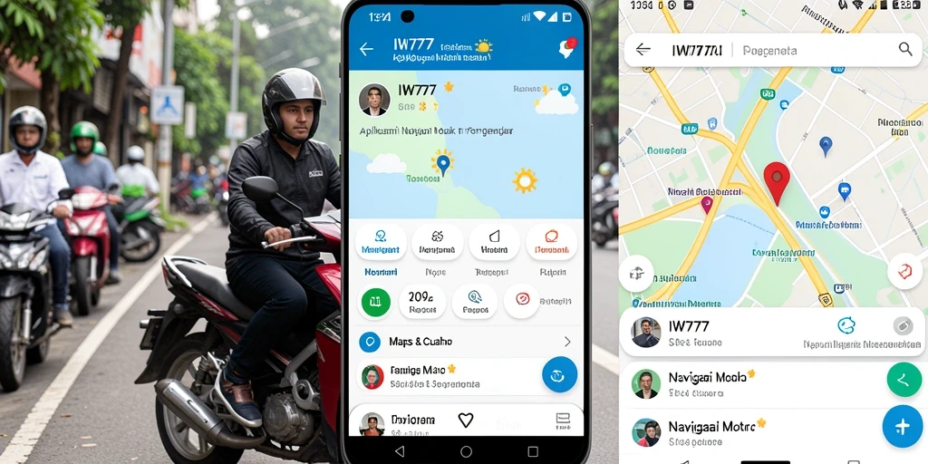 Antarmuka IW777 menampilkan navigasi motor yang intuitif.
