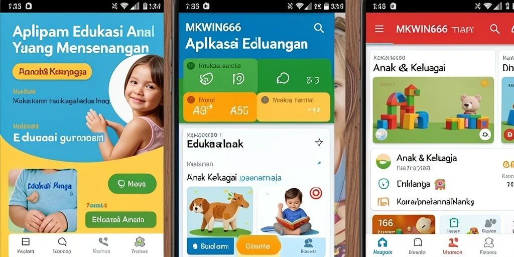 Antarmuka edukasi menarik yang mendukung pembelajaran anak.