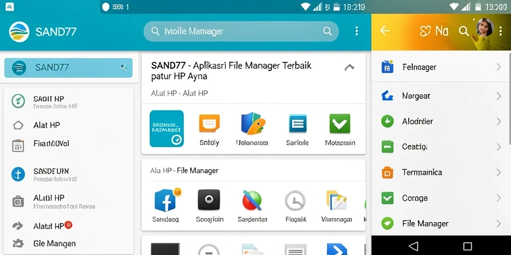 Tampilan antarmuka SAND77 yang intuitif dan mudah digunakan.