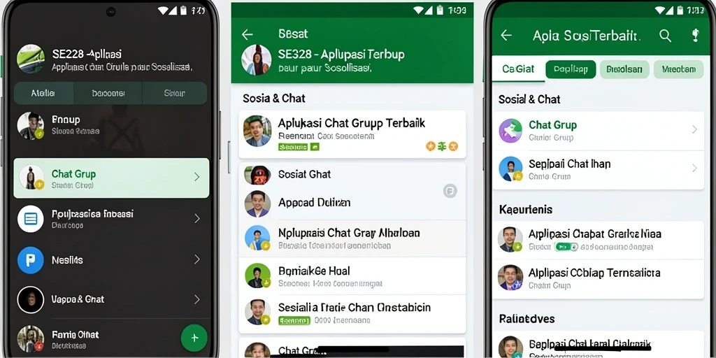 Tampilan antarmuka SE328 yang ramah pengguna untuk Chat Grup.