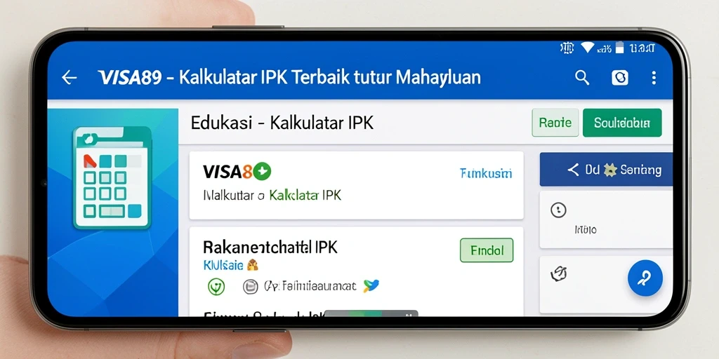 Antarmuka sederhana VISA89 untuk kalkulasi IPK.
